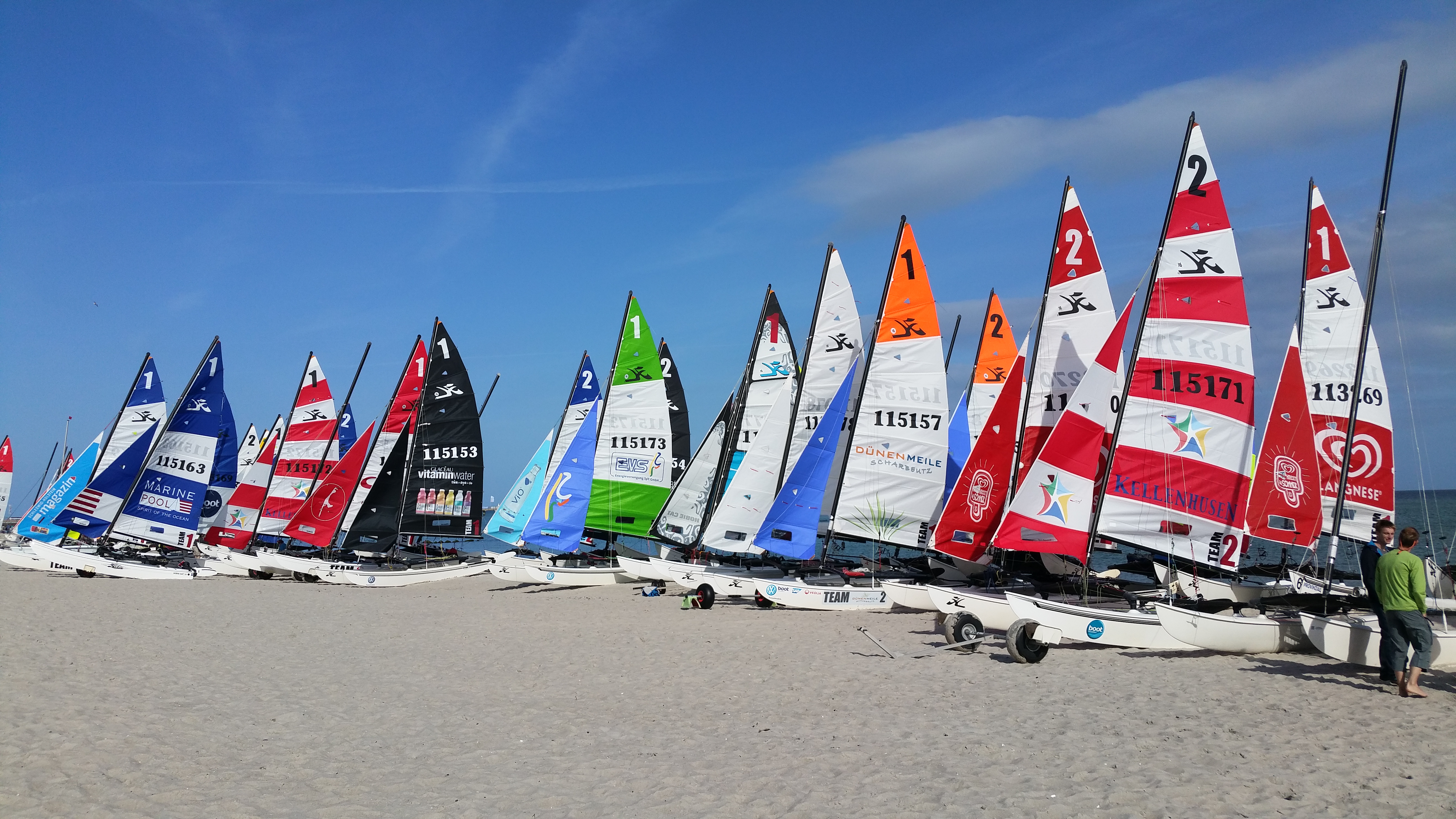 Segelboote am Strand